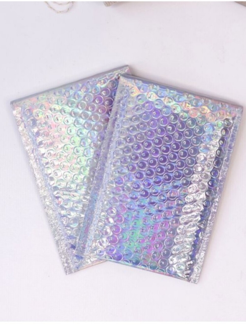 Holographic Bubble Pouch - Iridescent Silver